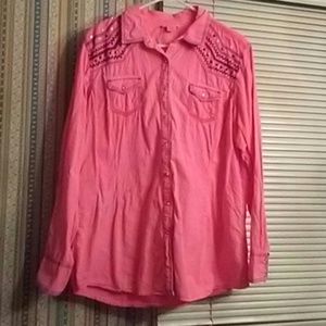 Ariat western snap button XXL